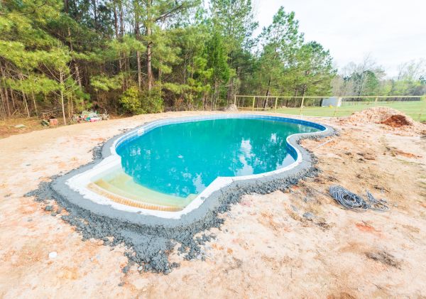 Pool Landscape Leveling